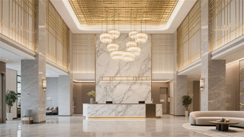 鎏金雅韻，合肥輕奢風格酒店裝修設計效果圖